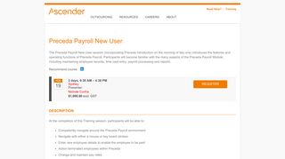 Preceda Payroll New User - Ascender