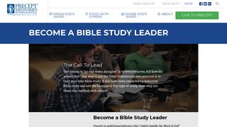 Become a Bible Study Leader - Precept Ministries International
