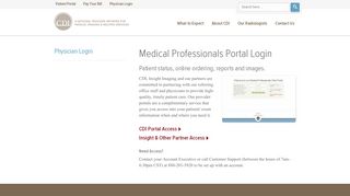Physician Portal Login - Center for Diagnostic Imaging