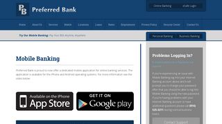 Mobile Banking - Preferred Bank