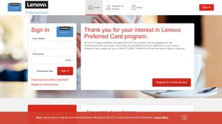 Lenovo Preferred Card - Manage your account - Comenity