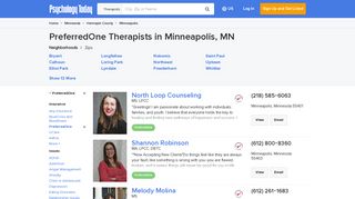 Minneapolis PreferredOne Therapist - PreferredOne Therapist ...