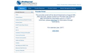 Provider Portal - My Preferred Provider