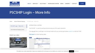 PSCSHIP Login - More Info | Preferred Shipping