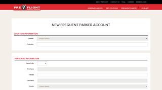 Frequent Parker Registration | PreFlight Airport Parking