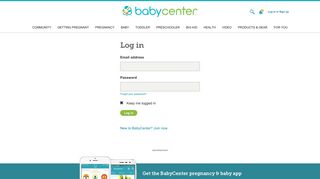 Login | BabyCenter