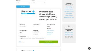 2019 Premera Medicare Advantage Plans in Washington