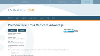 Premera Blue Cross Medicare Advantage | One Health Port