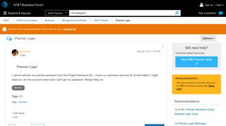 Premier Login - AT&T Community