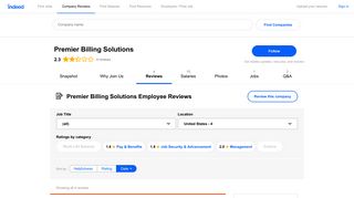 Working at Premier Billing Solutions: Employee Reviews | Indeed.com