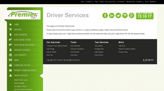 Driver Services | Premier Cabs