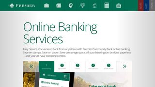 Online Banking Services for Premier Community Bank