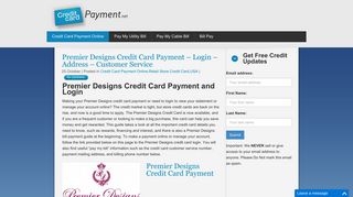Premier Designs Credit Card Payment - Login - Address - Customer ...