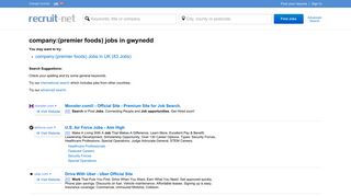 All Jobs Premier Foods Jobs In Gwynedd | Recruit.net