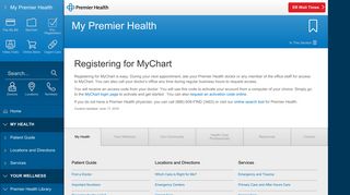 Registering for MyChart - MyChart from Premier Health
