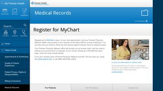 How to Register for MyChart Medical Records | Premier Physician ...