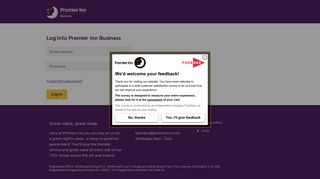 Login page - Premier Inn Business Booker