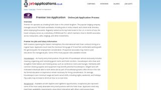 Premier Inn Job Application