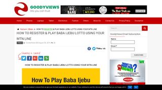 how to register & play baba ijebu lotto using your mtn line - GoodyViews