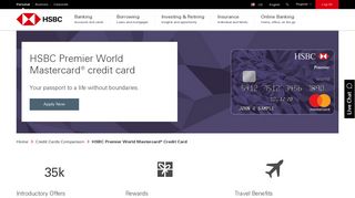 Premier World Mastercard Credit Card - HSBC Bank USA
