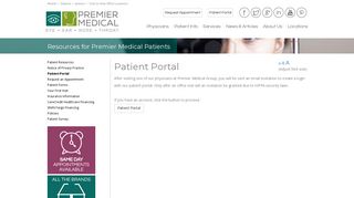 Patient Portal - Premier Medical Group | Eye & ENT Specialists