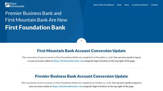 Premier Business Bank - First Foundation Bank
