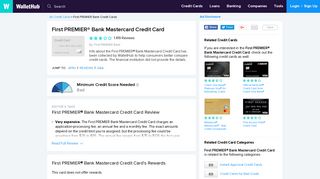 First PREMIER Bank MasterCard Credit Card Reviews - WalletHub