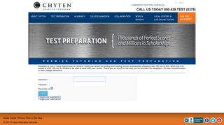 CHYTEN Premier Tutoring & Test Preparation - Log In