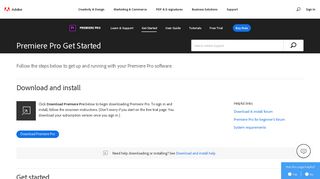 Premiere Pro Get Started - Adobe Help Center