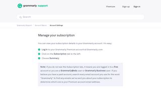 Manage your subscription – Grammarly Support