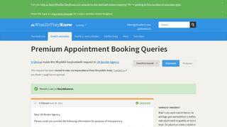 Premium Appointment Booking Queries - cais Rhyddid Gwybodaeth i ...
