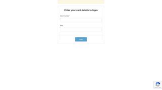 Enter your card details to login - Prepaid Financial Services