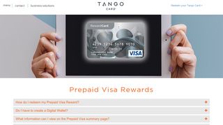 Prepaid Visa Rewards - Tango Card®