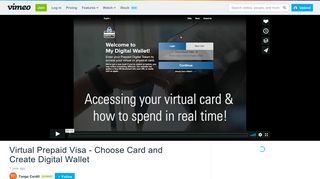 Virtual Prepaid Visa - Choose Card and Create Digital Wallet on Vimeo