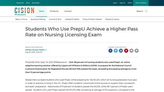 Students Who Use PrepU Achieve a Higher Pass Rate ... - PR Newswire
