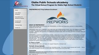 Olathe Public Schools eAcademy » PREPWORKS ACT Prep Software ...