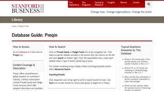 - Database Guide: Preqin - Research Sources & Guides at Stanford ...