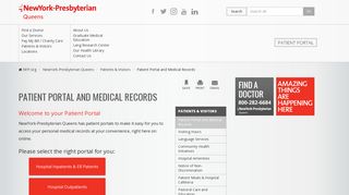 Patient Portal and Medical Records - NewYork-Presbyterian Queens