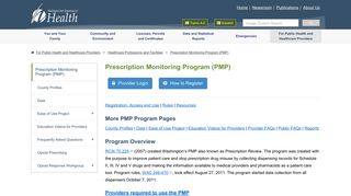 Prescription Monitoring Program (PMP) :: Washington State ...