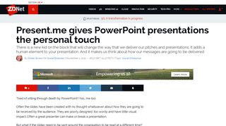 Present.me gives PowerPoint presentations the personal touch | ZDNet