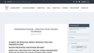 Presenters Podium - practice your talking technique - eLearn Hub