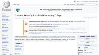 President Kennedy School and Community College - Wikipedia