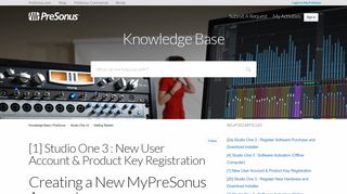 [1] Studio One 3 : New User Account & Product Key Registration ...