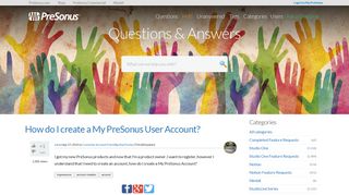 How do I create a My PreSonus User Account? - Questions & Answers ...