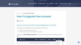 How to upgrade your account - Pressable Knowledge Base