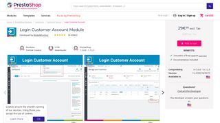 Login Customer Account - PrestaShop Addons
