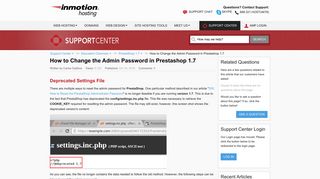 How to Change the Admin Password in Prestashop 1.7 | InMotion ...