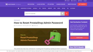 How to Reset PrestaShop Admin Password - Hostinger