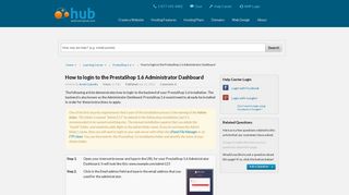 How to login to the PrestaShop 1.6 Administrator Dashboard | Web ...