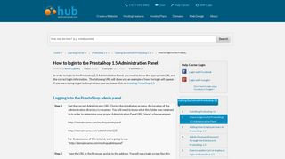How to login to the PrestaShop 1.5 Administration Panel | Web ...